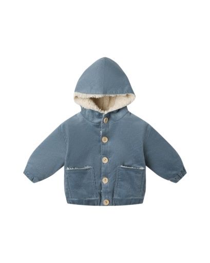 Corduroy Hooded Jacket Midnight, Size: 6-12M