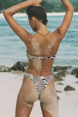 California High Leg Bottom - Shell Stripe Eco Shimmer