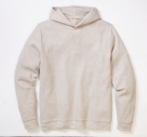 Waffle Hoodie, Color: Oatmeal, Size: Medium