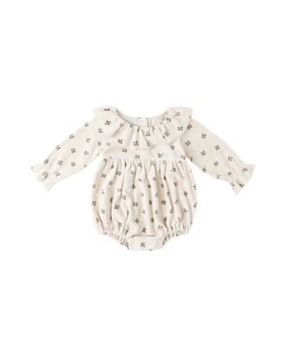 Kids' Girl's Wendy Romper In Holly Berry In Gold, Size: 0-3M