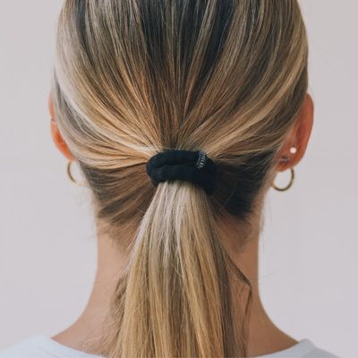 Jet Black Nylon Hair Ties