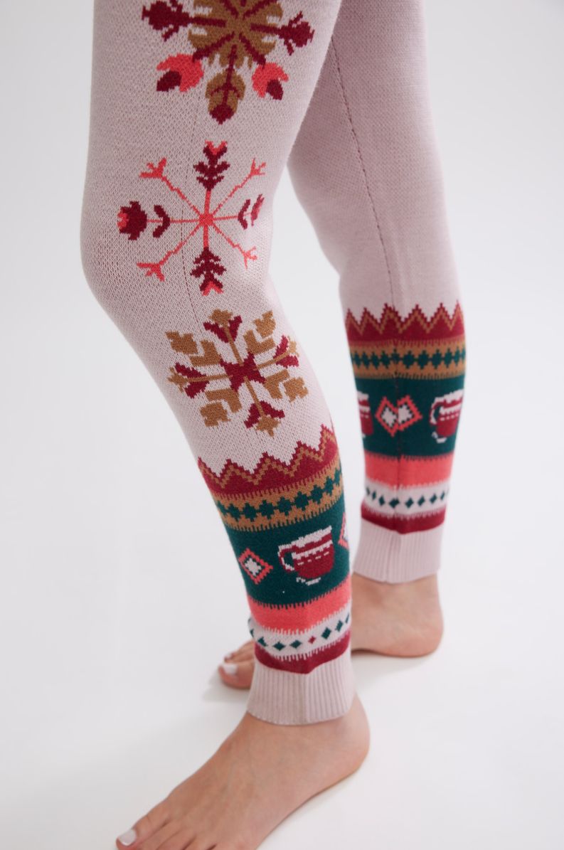 Falala Leggings, Color: Snowy Sips Combo, Size: XS