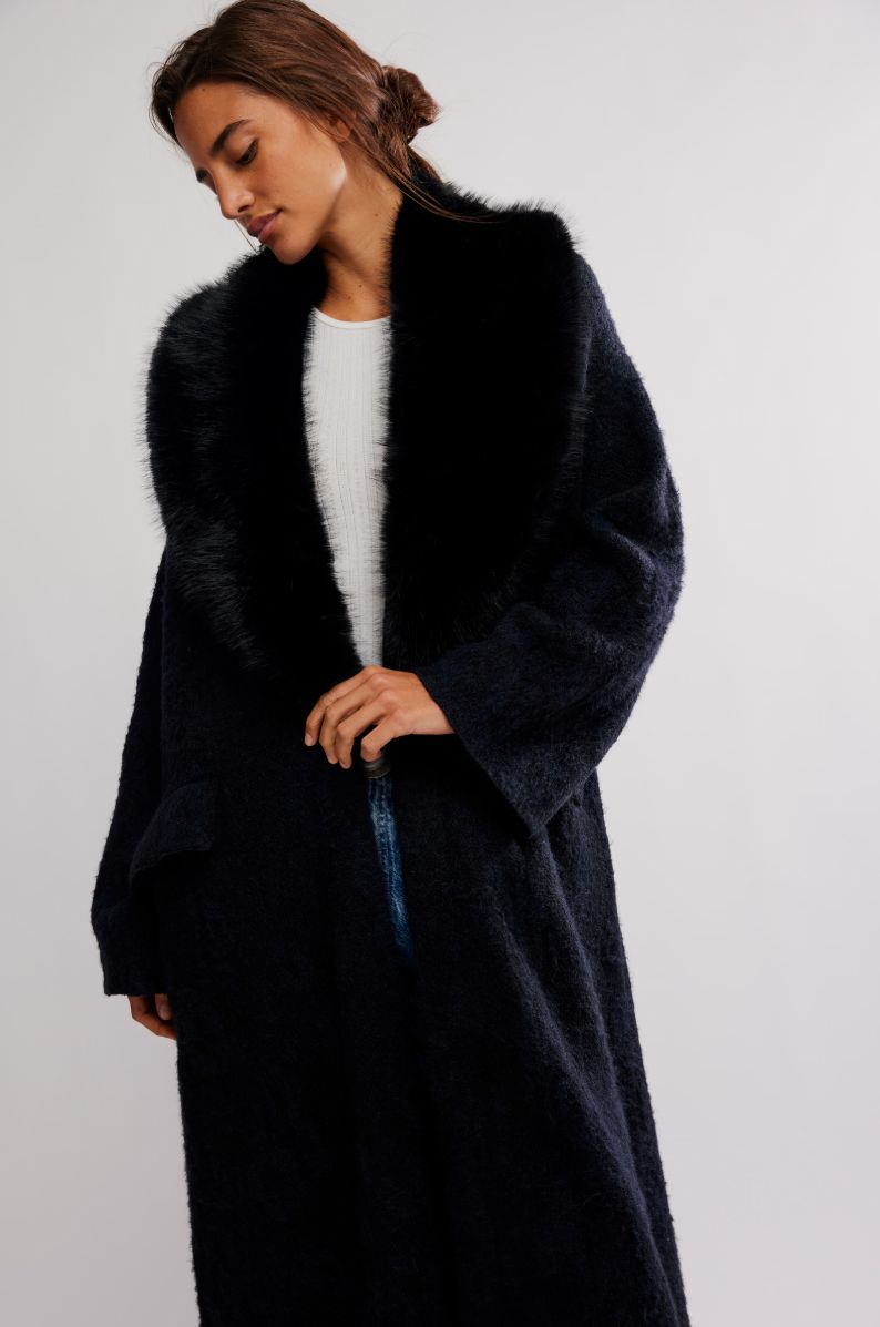 Twiced Love Coatigan, Color: Solid Black, Size: XS