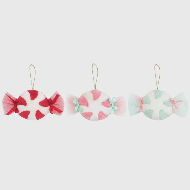 Peppermint Ornament, Color: Red