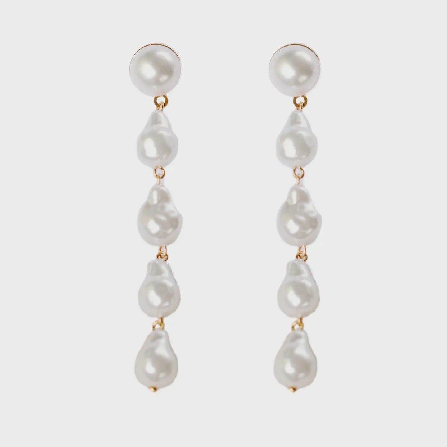 Natural Pearl Drop Earrings