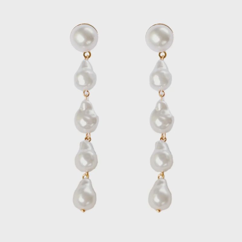Natural Pearl Drop Earrings