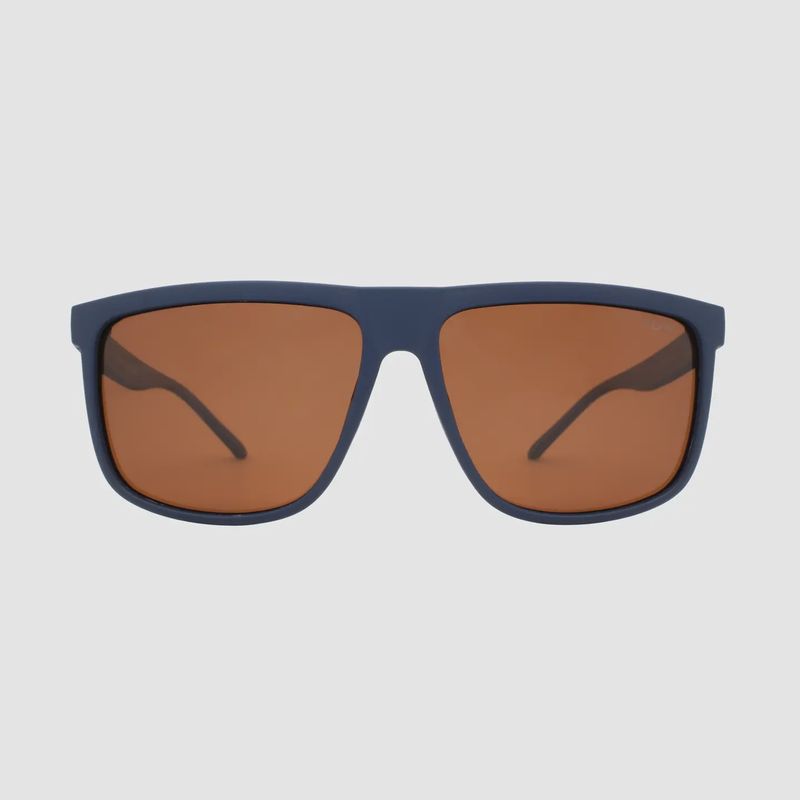 Evans Navy Blue Polarized Unisex Square Classic Sunglasses