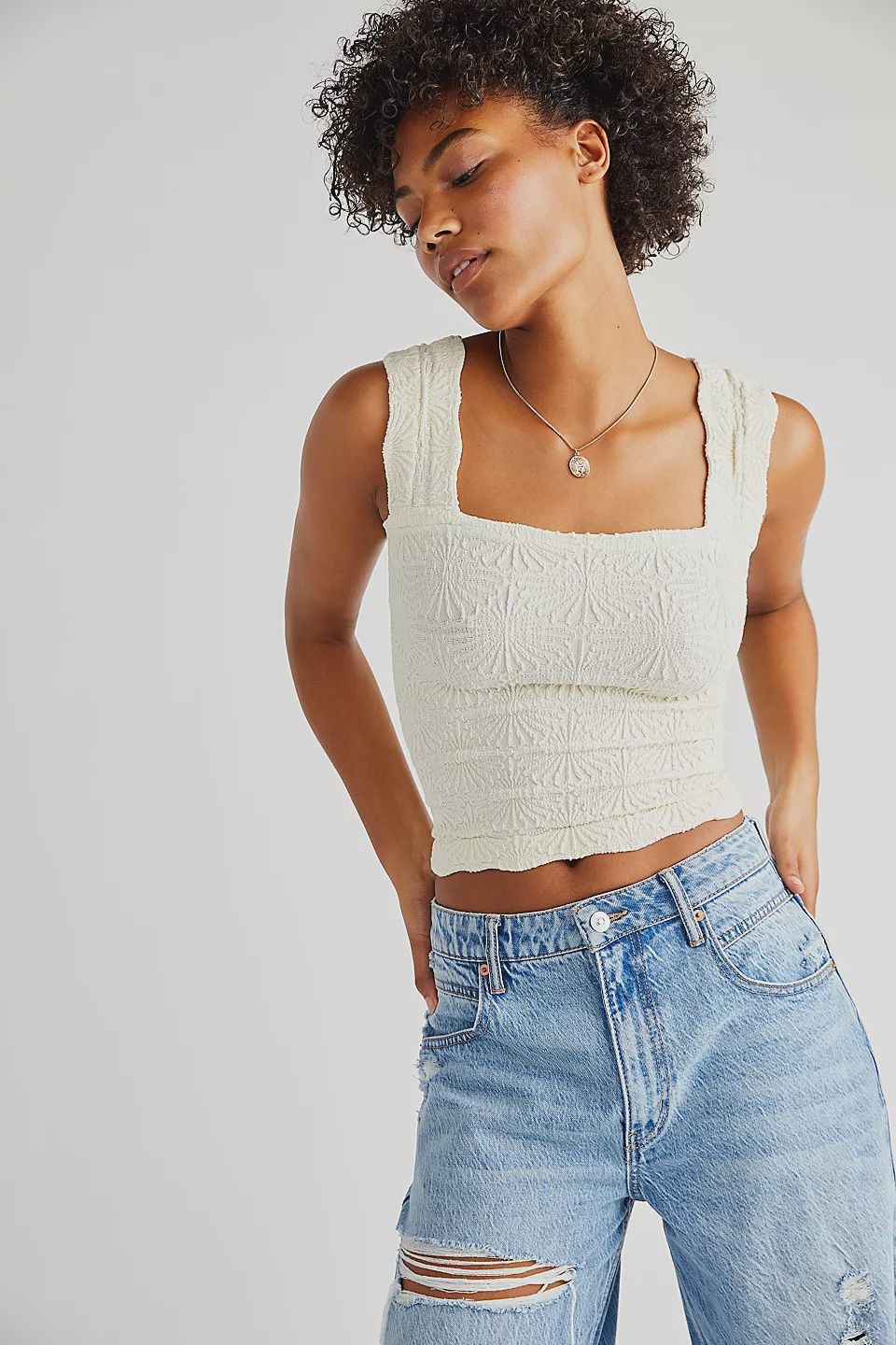 Love Letter Cami, Color: ivory, Size: M/L
