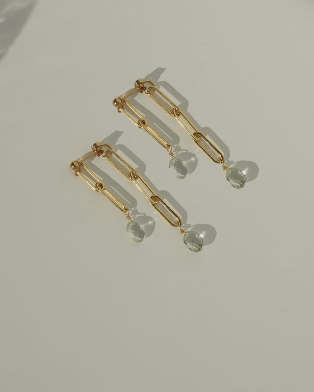 Truro Green Amethyst Earrings