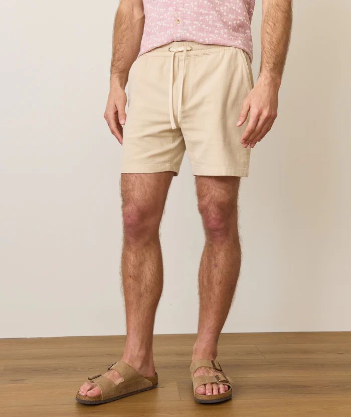 6” Saturday Beach Short, Color: Sand, Size: M