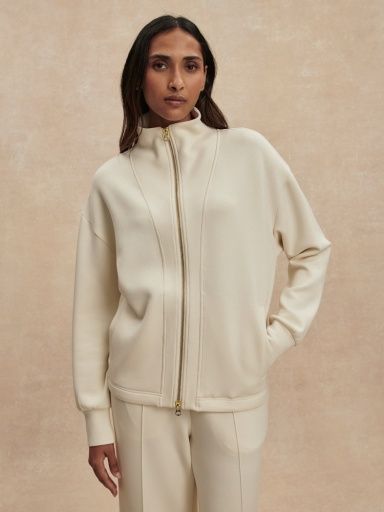 arlene zip through sweat, Colour: pristine, Size: XS