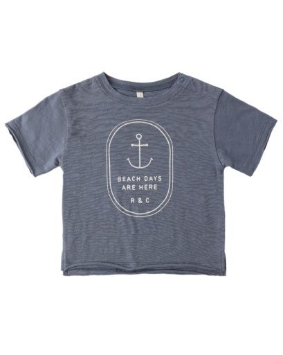 Raw Edge Tee Beach Days, Size: 6-12M