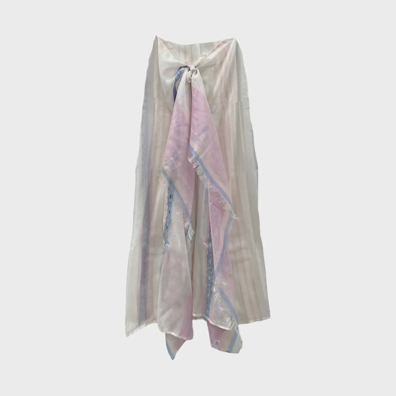 Spring Linens Woven Stripe Jacquard Sarong Wrap Scarf