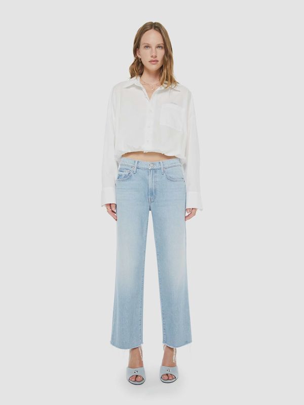 Mid Rise Rambler Zip Ankle Fray Jean