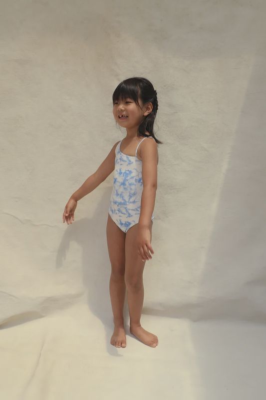 Willa Mini Asymmetrical One Piece - Sky Dream