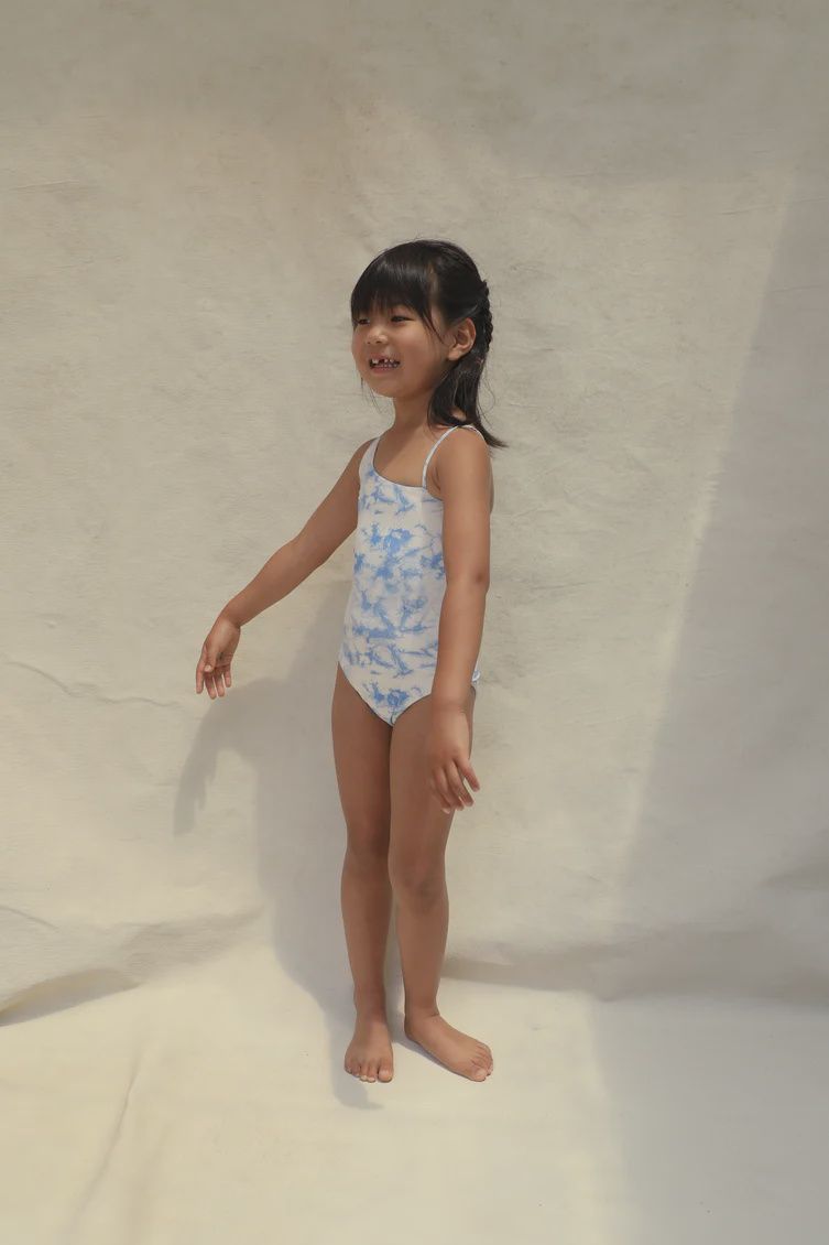 Willa Mini Asymmetrical One Piece, Color: Sky Dream, Size: 12M