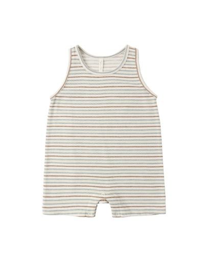 Sleeveless One-Piece || Vintage Stripe, Size: 0-3M