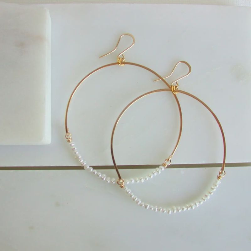 Pearl Hoop Earring