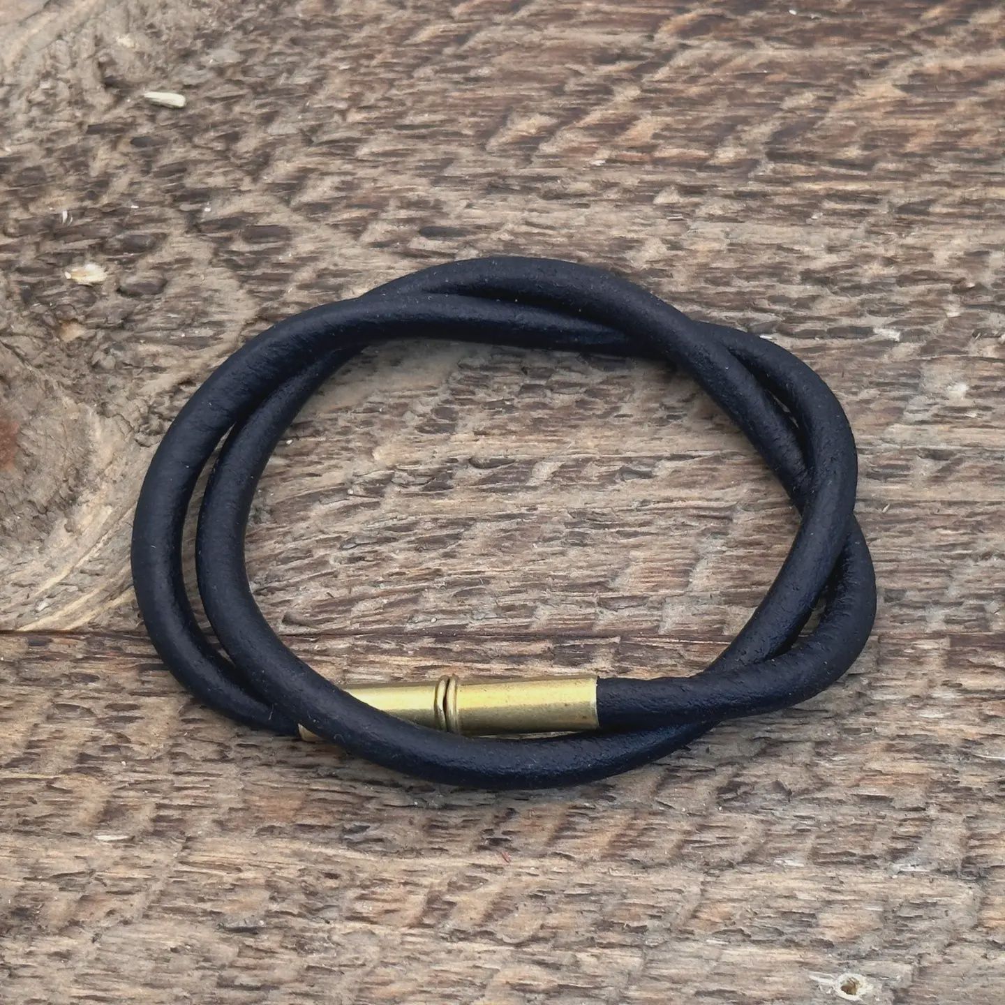 Flint Double Bracelet, Color: Black, Size: M