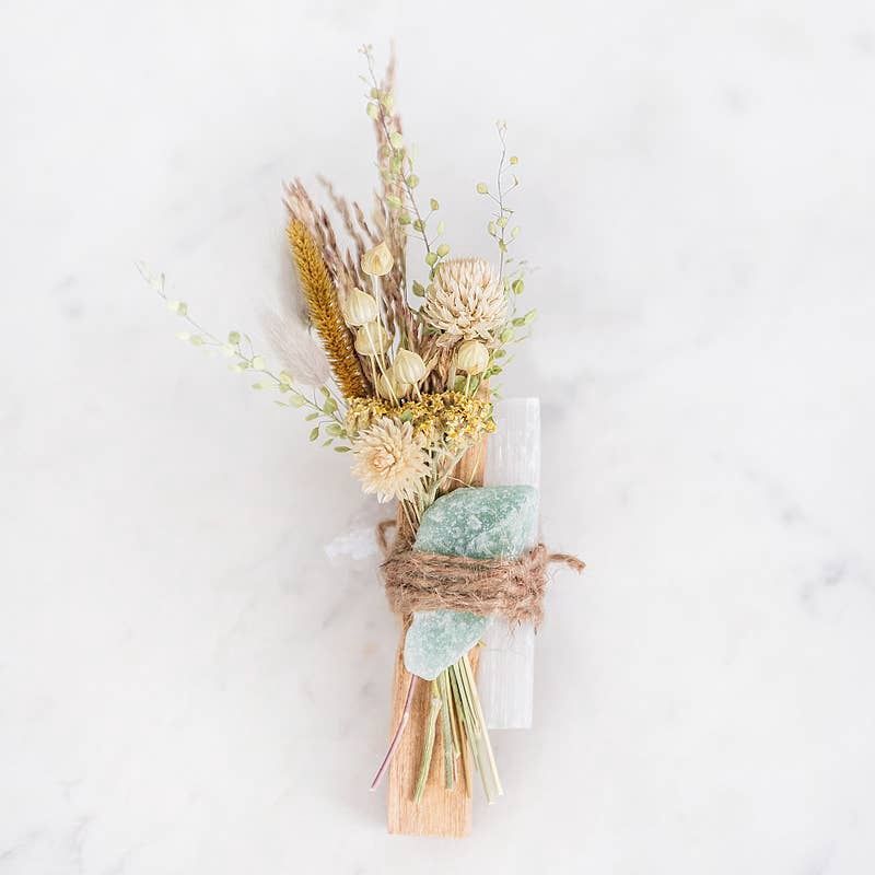 Smudge Stick- Mother Nature Palo Santos Crystal Bundle