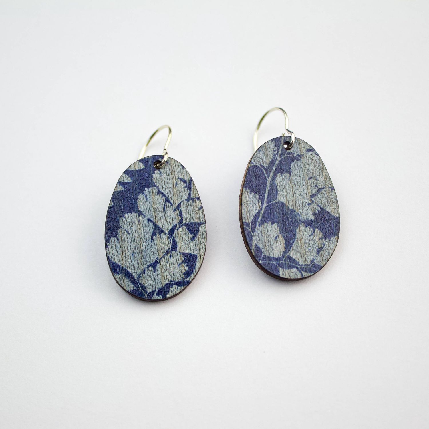 Earrings - Cyanotype