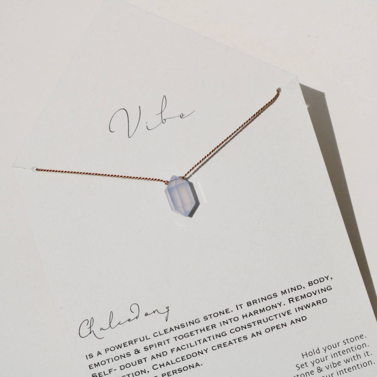 Necklace | Chalcedony Double Point