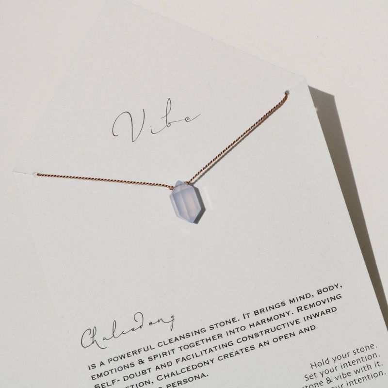 Necklace | Chalcedony Double Point