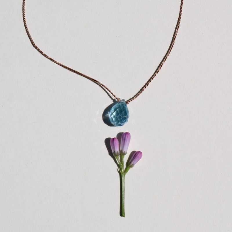 Necklace | Blue Topaz Drop