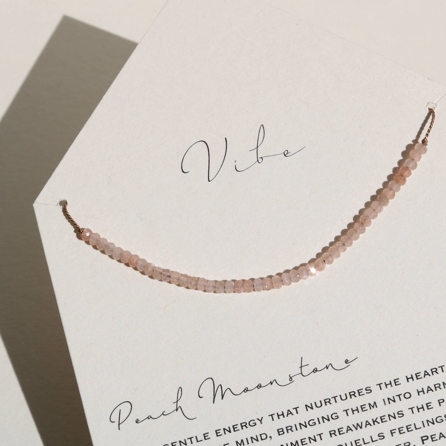 Necklace | Peach Moonstone Row