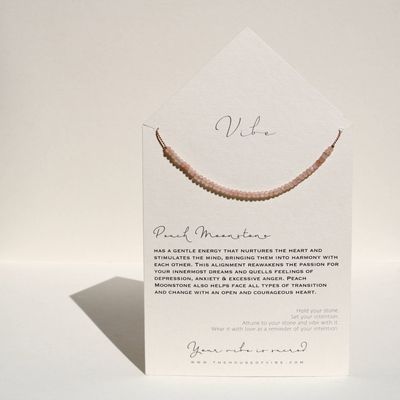 Necklace | Peach Moonstone Row