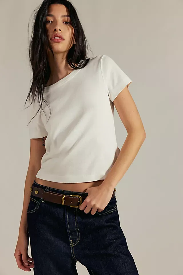 Atlas Crew Tee, Color: Clean Ivory, Size: Xs