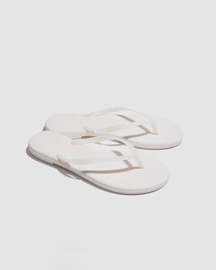 Aqua Lily Tkees Sandals, Color: Coconut, Size: 6