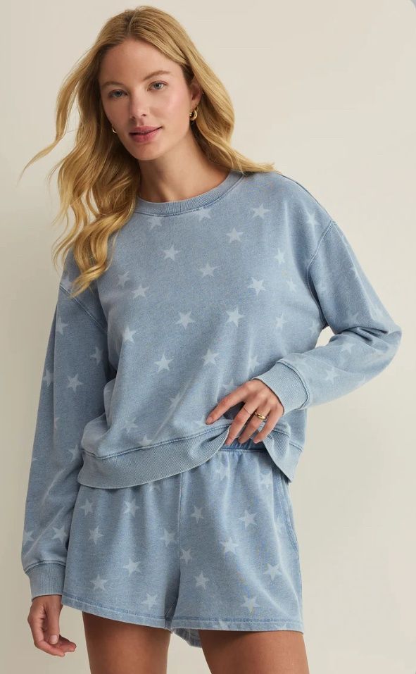 WRITTEN IN THE STARS SHORT, Color: Ocean Air Indigo, Size: XS