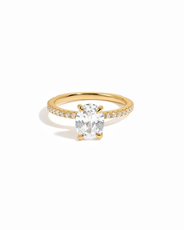 Oval Pave Band Ring