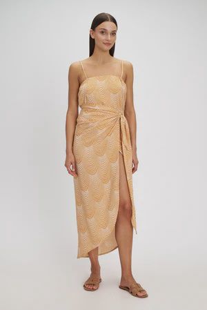 Mermaid Pareo Skirt, Color: Camel, Size: XS/S