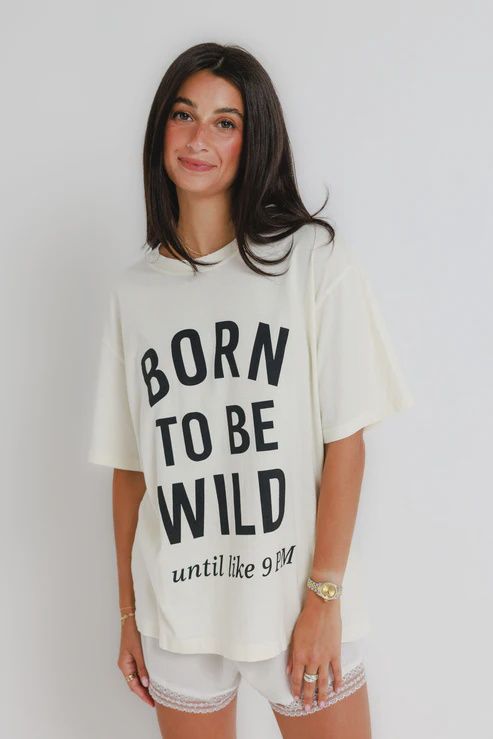Born to Be Wild Oversized Boyfriend Tee