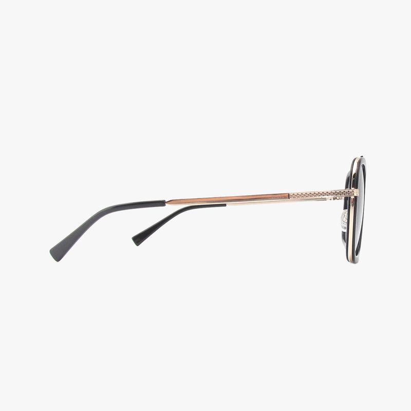 LEX MIDNIGHT Polarized Navigator Metal Sunglasses