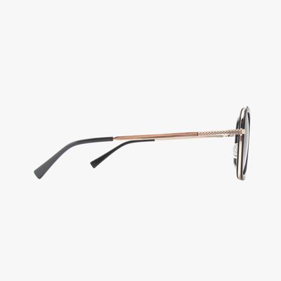 LEX MIDNIGHT Polarized Navigator Metal Sunglasses