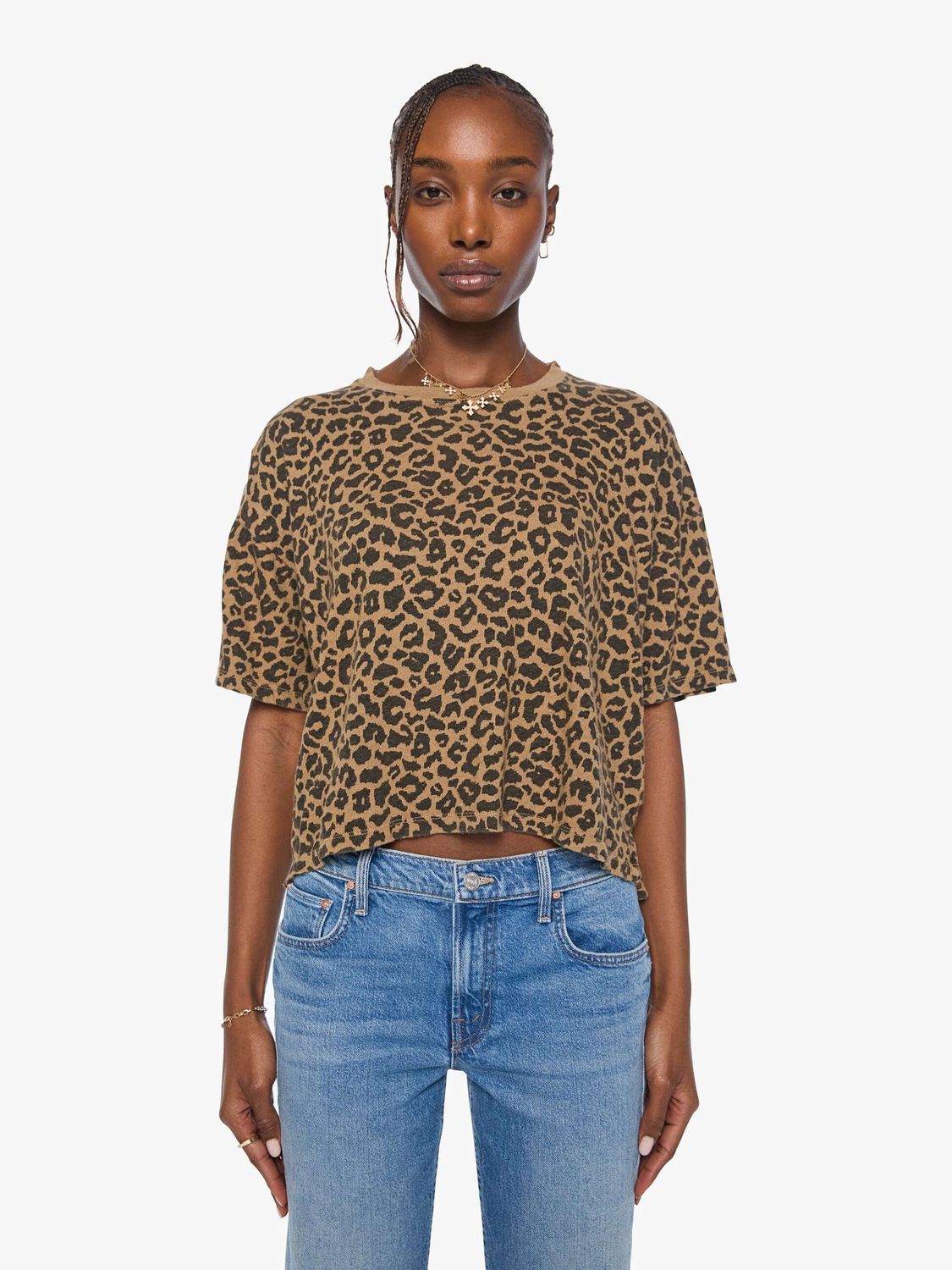 The Short Sleeve Boxy Ringer, Color: Leap Year, Size: XS