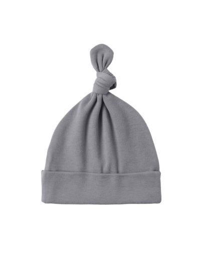 Bamboo Knotted Baby Hat Slate