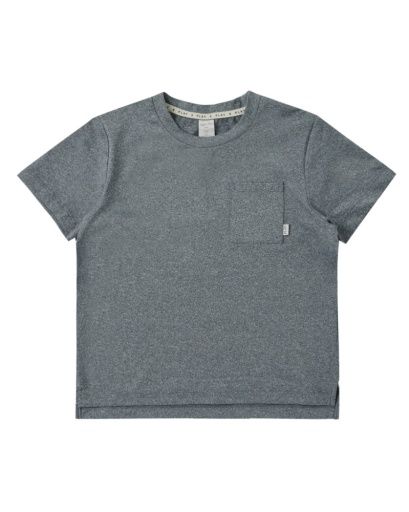 COVE ESSENTIAL POCKET TEE HEATHERED MIDNIGHT, Size: 4-5Y