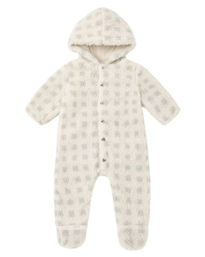 Fleece Jumpsuit Sage Check