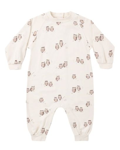 Raglan Jumpsuit Owls, Size: 0-3M