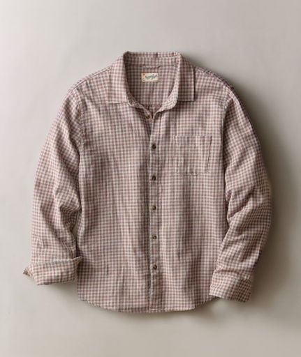 Classic Stretch Selvage Shirt - burgundy/blue gingham, Size: Small