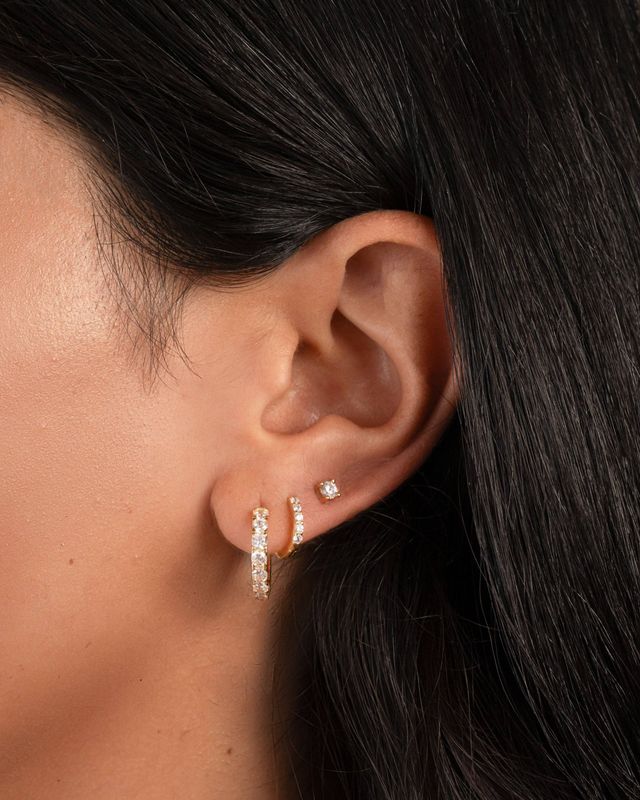Studded Hoop Earring