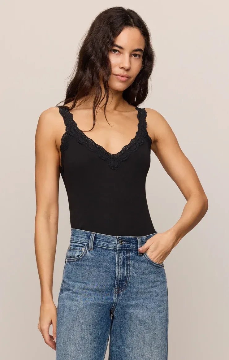 Eve Lace Tank, Color: Black, Size: XS