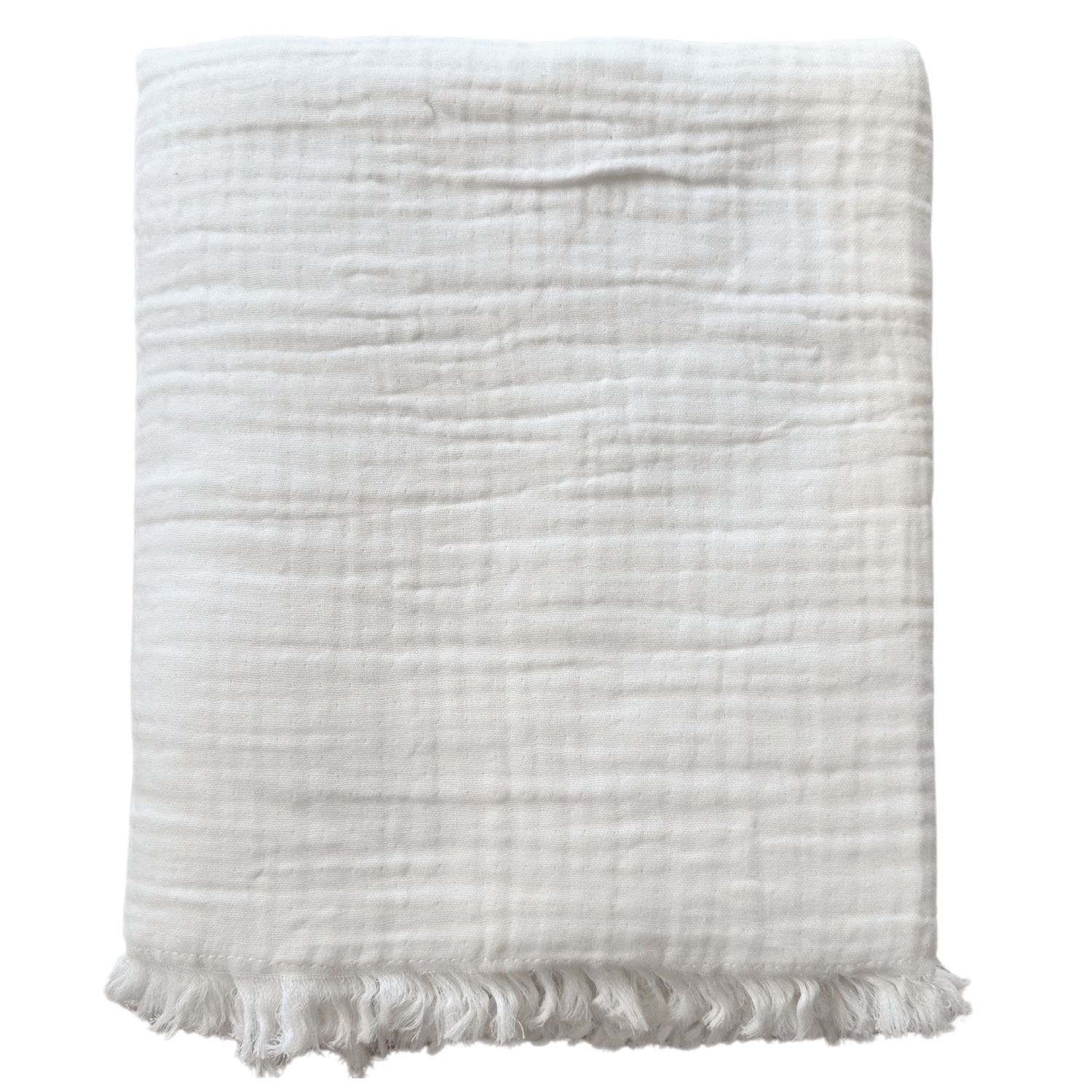 Gauze Throw Blanket, Color: Ivory