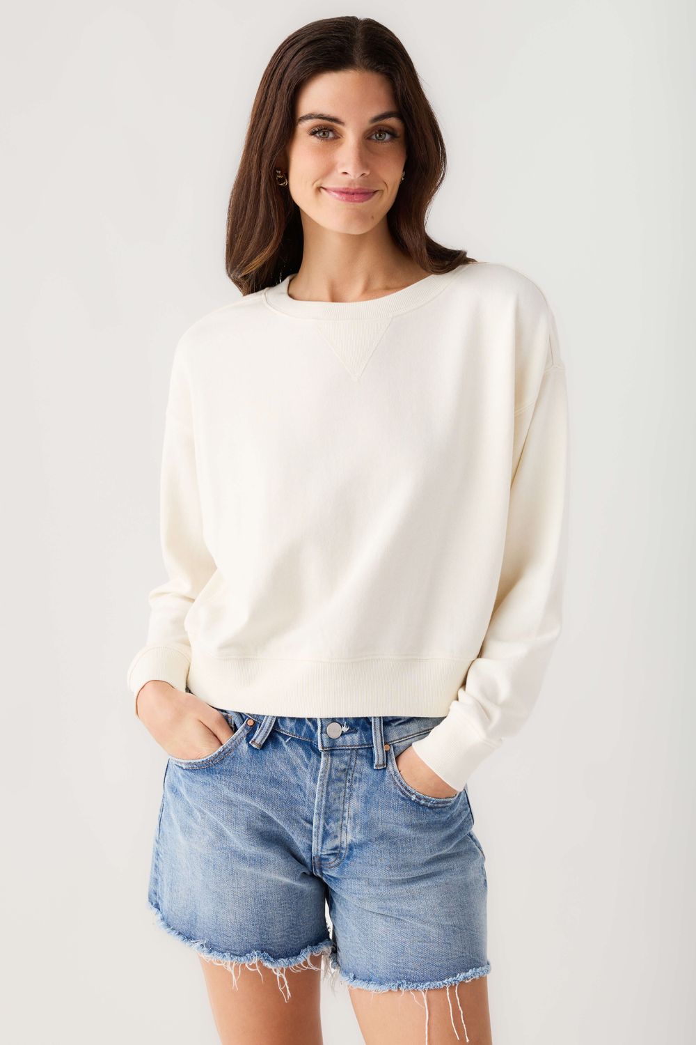 Clubhouse Sweatshirt, Color: Cloud, Size: XS