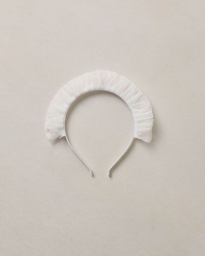 Ruffle Headband Ivory