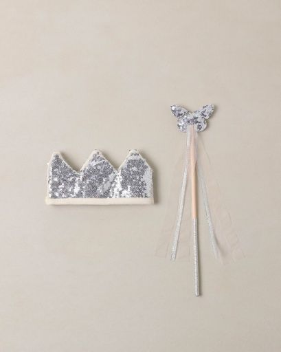 Crown + Wand Silver Sequin